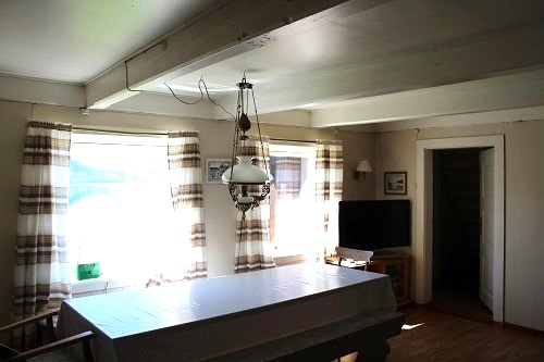 Todalsfjord Norwegen Ferienhaus A 12 Wohnzimmer TV Esstisch