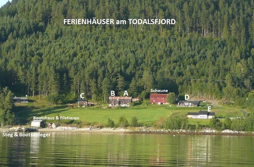 Todalsfjord Norwegen Ferienhaus A 16 Aussenansicht Gelande Lage Haus