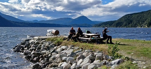 Todalsfjord Norwegen Ferienhaus A 16 Mole Sitzplatz