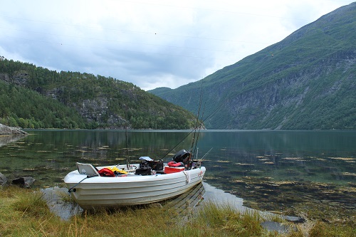 Todalsfjord Norwegen Ferienhaus A 18 Fjord Boot Motorboot
