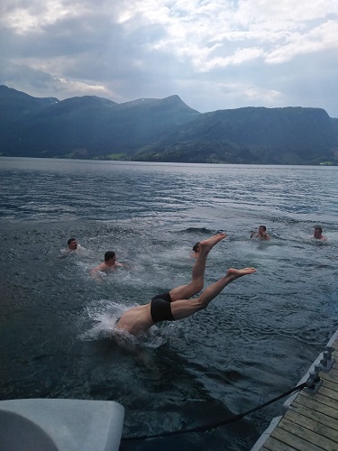 Todalsfjord Norwegen Ferienhaus A 19 Natur Fjord Berge Schwimmen