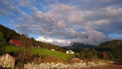 Todalsfjord Norwegen Ferienhaus E 09 Aussen Natur Umgebung Lage Wald Berge.jpg