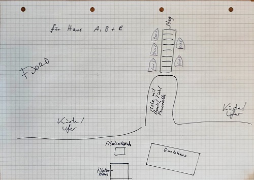 Todalsfjord Norwegen Ferienhaus Grundriss Haus A B E Bootshaus Steg Filetieren.jpg